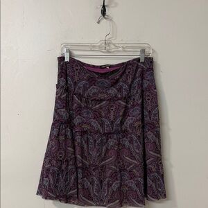 Chic Paisley A-Line Skirt in Purple Y2K
